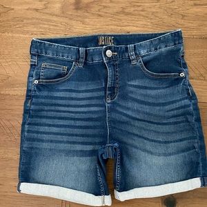 Girls justice jean shorts